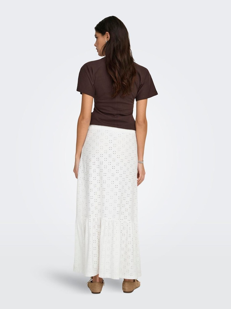 JDY Embroidery Anglaise Detail Maxi Skirt - Slika 2 od 5