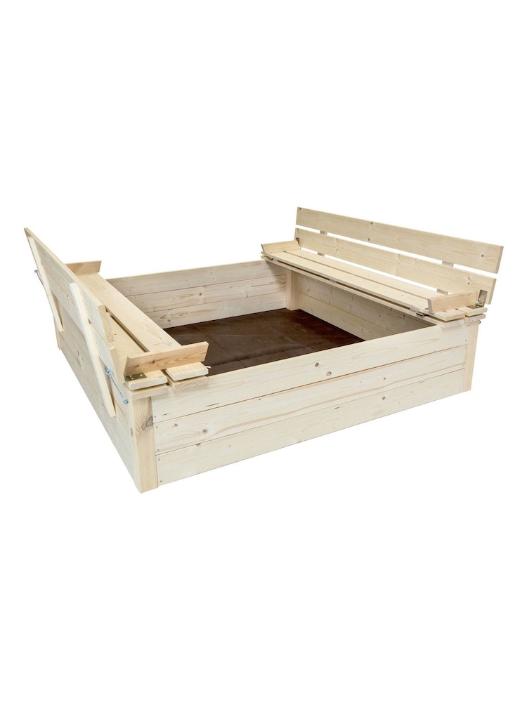 Charles Bentley Brown Certified Wood Sand Pit with Bench - Image 1 of 6