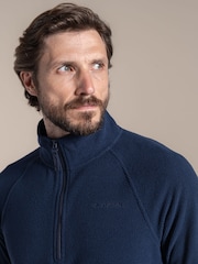 צבע כחול - פליז עם חצי רוכסן, דגם Charlston - תמונה 4 מתוך 4