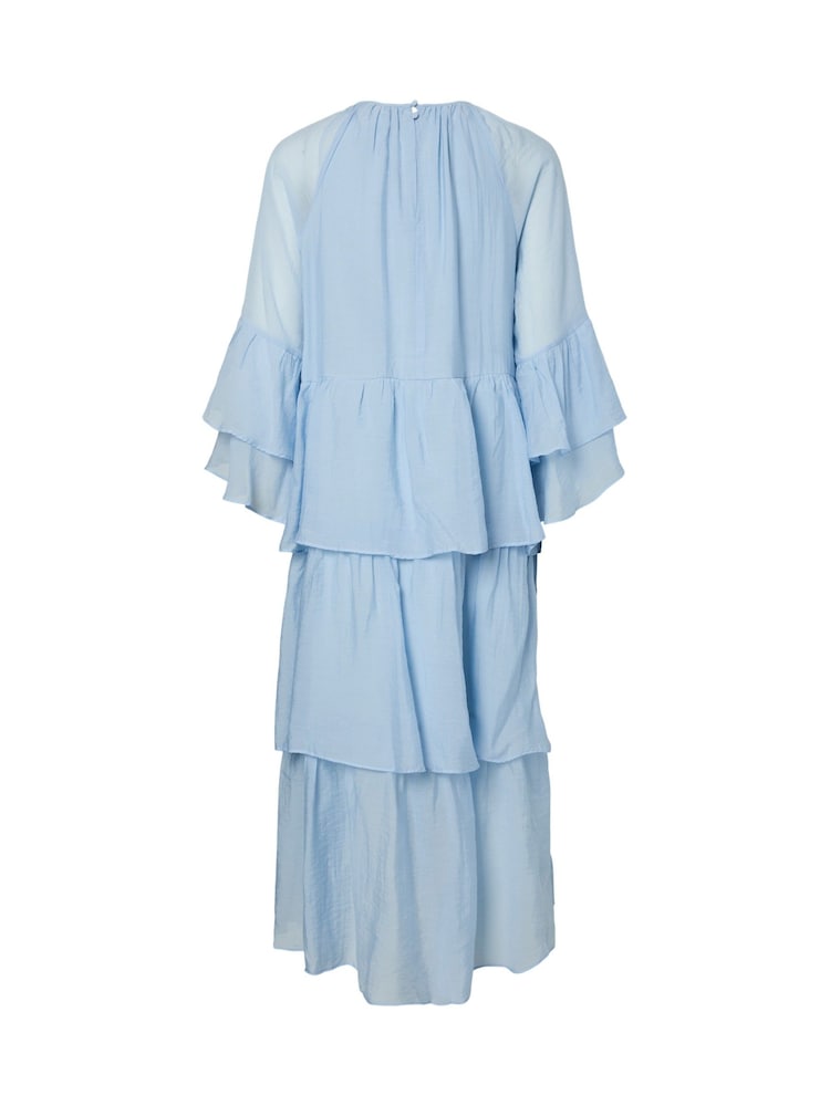 Y.A.S Blue Ruffle Maxi Dress - Image 7 of 7