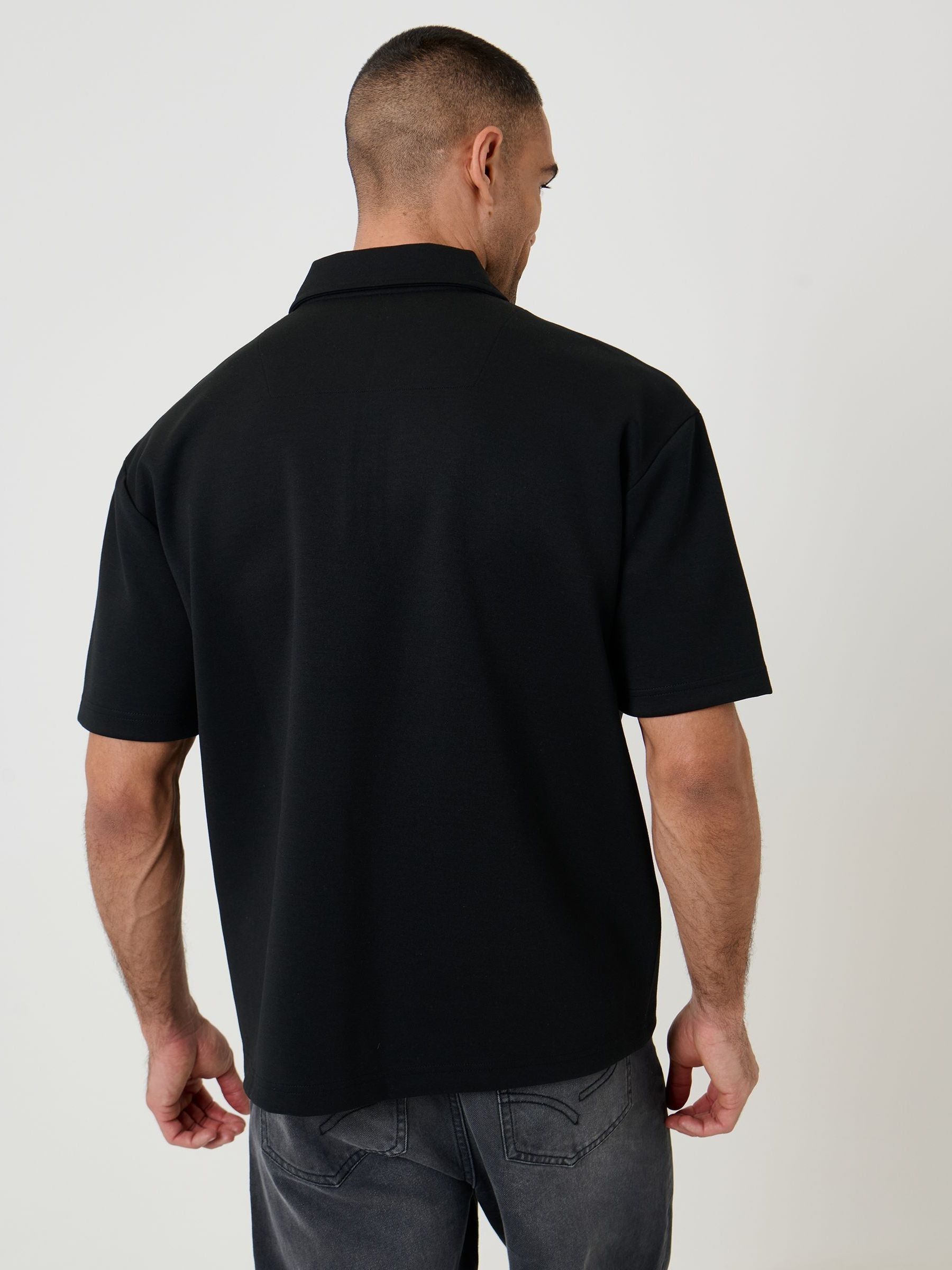 Comprar Camisa polo Threadbare Oversized com zíper até o peito
