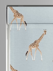 Sophie Allport Duck Egg Giraffe Made to Roman Measure Curtains - Image 3 of 6