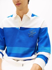 Tommy Hilfiger Blue Striped Rugby Shirt - Image 4 of 5