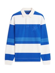 Tommy Hilfiger Blue Striped Rugby Shirt - Image 5 of 5