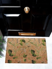 Artsy Mats Brown Watercolour Leaves Doormat - Image 1 of 12