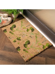 Artsy Mats Brown Watercolour Leaves Doormat - Image 4 of 12