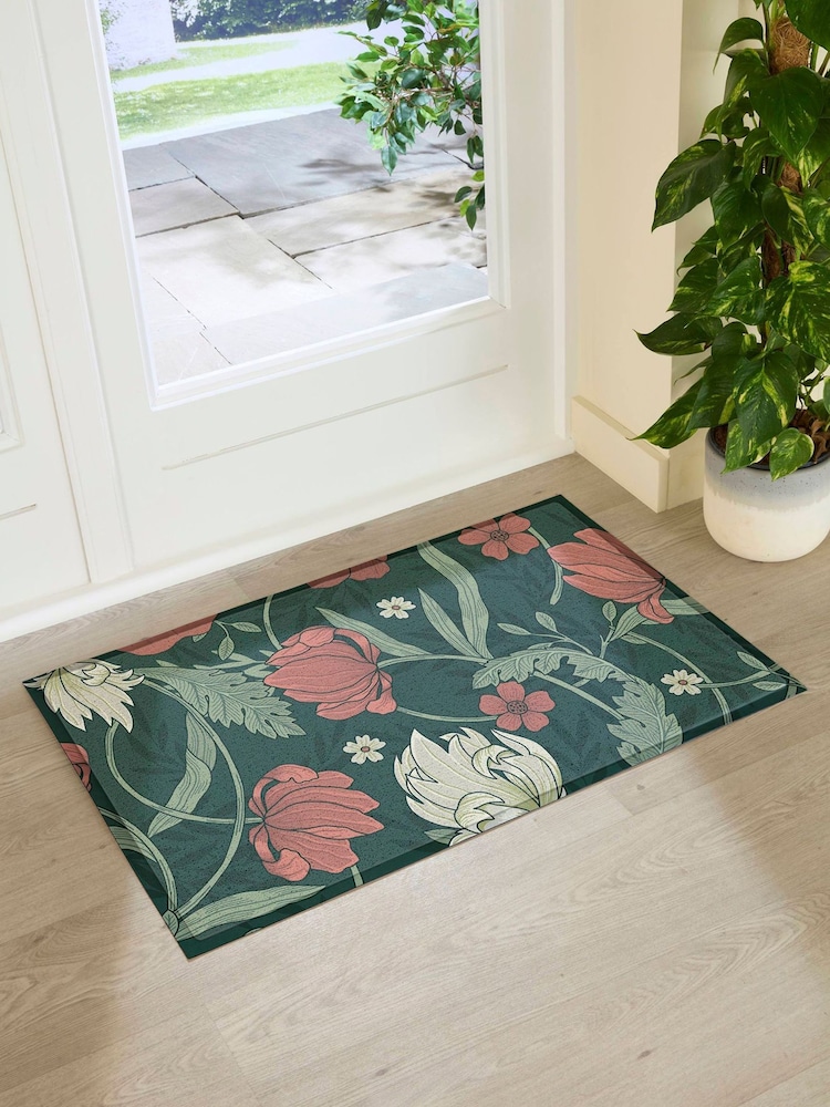 Artsi Mats crveni cvetni prostirka sa uzorkom William Morris - Slika 1 od 1