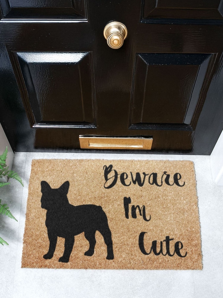 Artsy Mats Beware I'm Cute French Bulldog Doormat - صورة 1 من 13