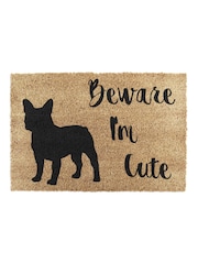 Artsy Mats Beware I'm Cute French Bulldog Doormat - صورة 12 من 13