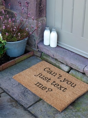 Artsy Mats Natural Black Can't You Just Text Me Doormat - Image 2 of 13