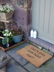 Artsy Mats Natural Black Can't You Just Text Me Doormat - Image 5 of 13