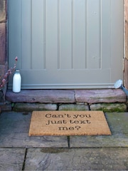 Artsy Mats Natural Black Can't You Just Text Me Doormat - Image 6 of 13