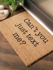 Artsy Mats Natural Black Can't You Just Text Me Doormat - Image 7 of 13