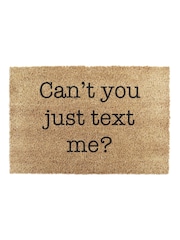 Artsy Mats Natural Black Can't You Just Text Me Doormat - Image 8 of 13