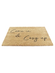 Artsy Mats Natural Black Come in & Cosy Up Doormat - Image 10 of 13