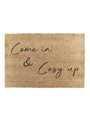 Artsy Mats Natural Black Come in & Cosy Up Doormat - Image 12 of 13