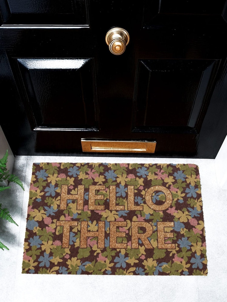 Artsy Mats Brown Hello There Spring Doormat - Image 1 of 12