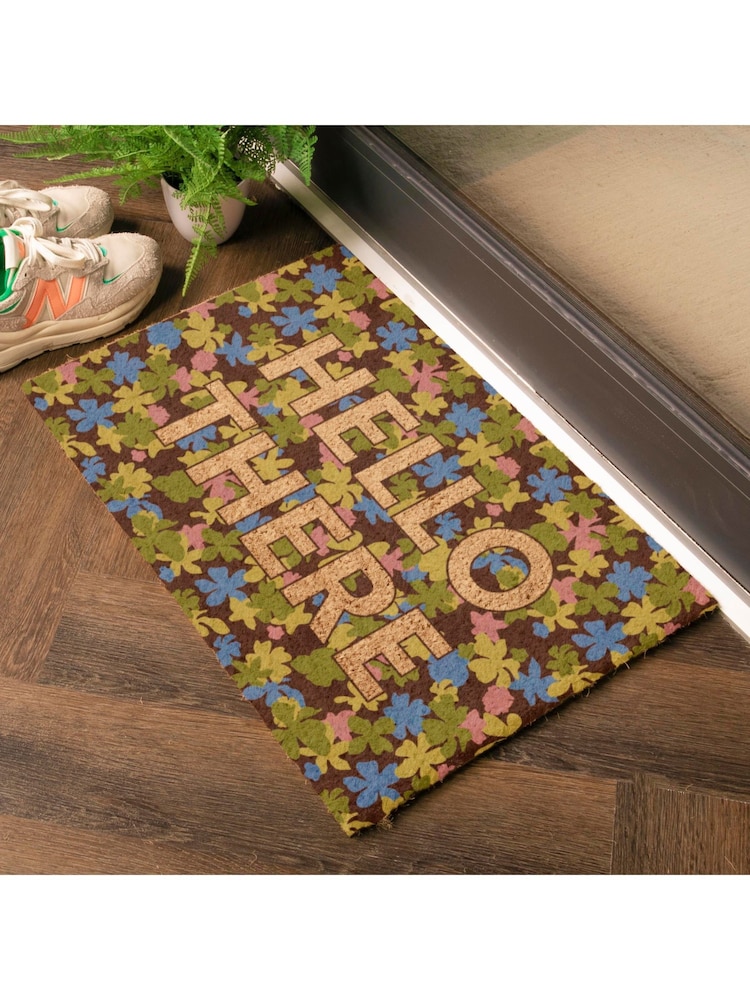 Artsy Mats Brown Hello There Spring Doormat - Image 2 of 12