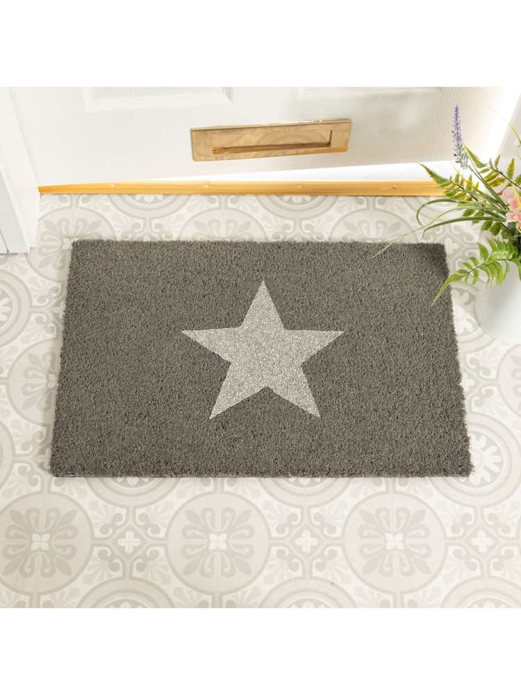 שטיחון כניסה Artsy Mats בעיטור נצנצים וכוכב - תמונה 1 מתוך 3