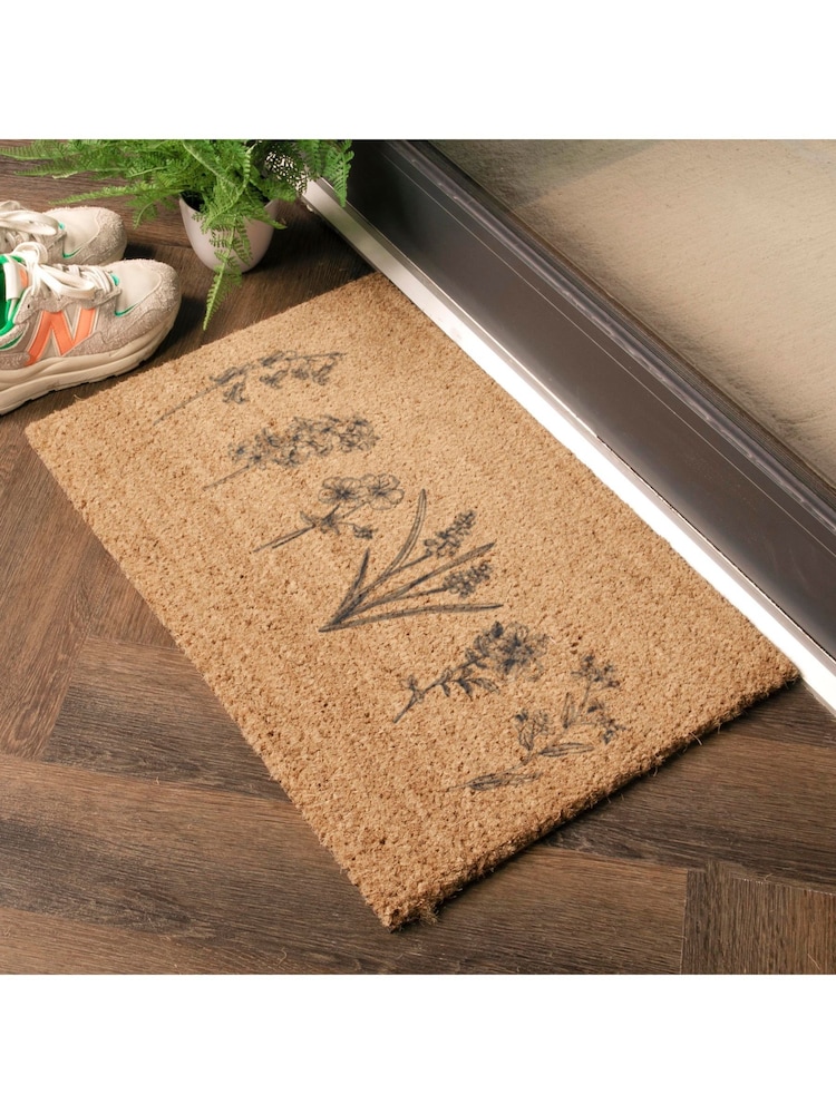 Artsy Mats Brown Wild Flowers Doormat - Image 2 of 12 Artsy Mats Brown Wild Flowers Doormat - Image 2 of 12