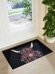 Artsy Mats Highland Cow Colour Doormat - Imaginea 1 din 1