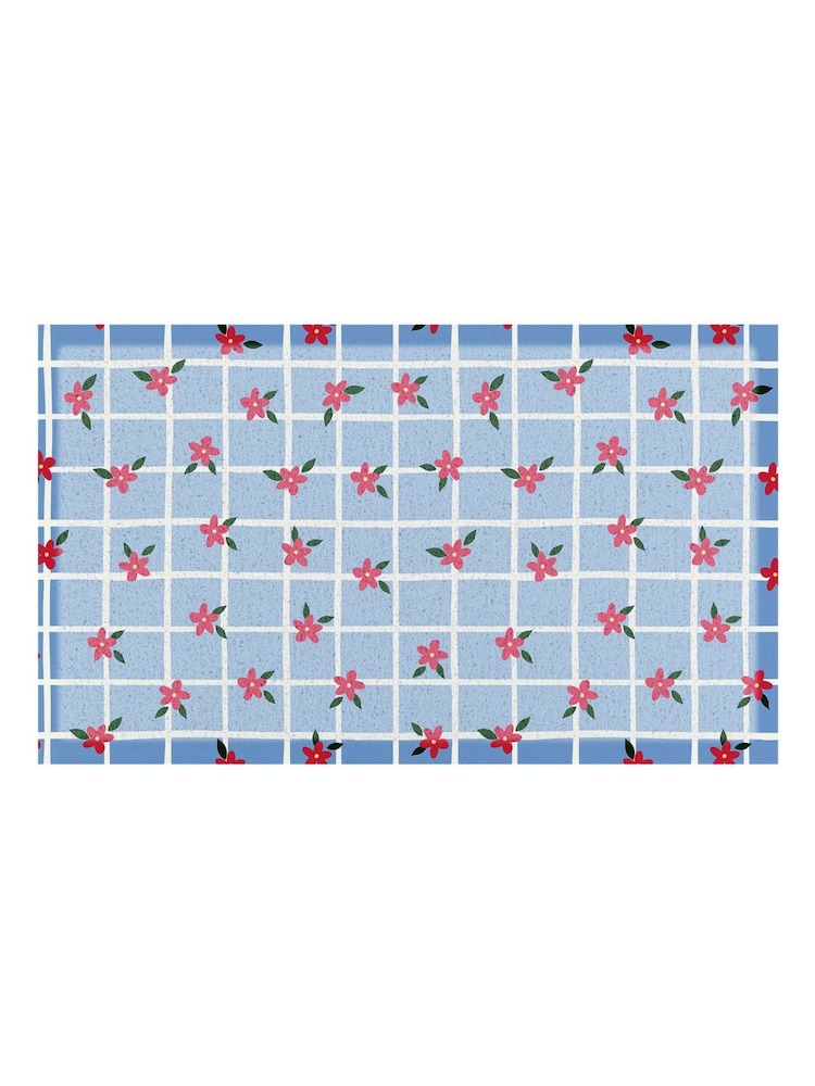 Artsy Mats Rutemønster blomstrete dørmatte - Bilde 2 av 2