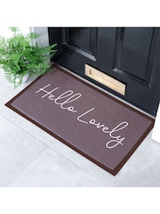 Artsy Mats Brown Hello Lovely Chocolate Doormat - Image 2 of 3