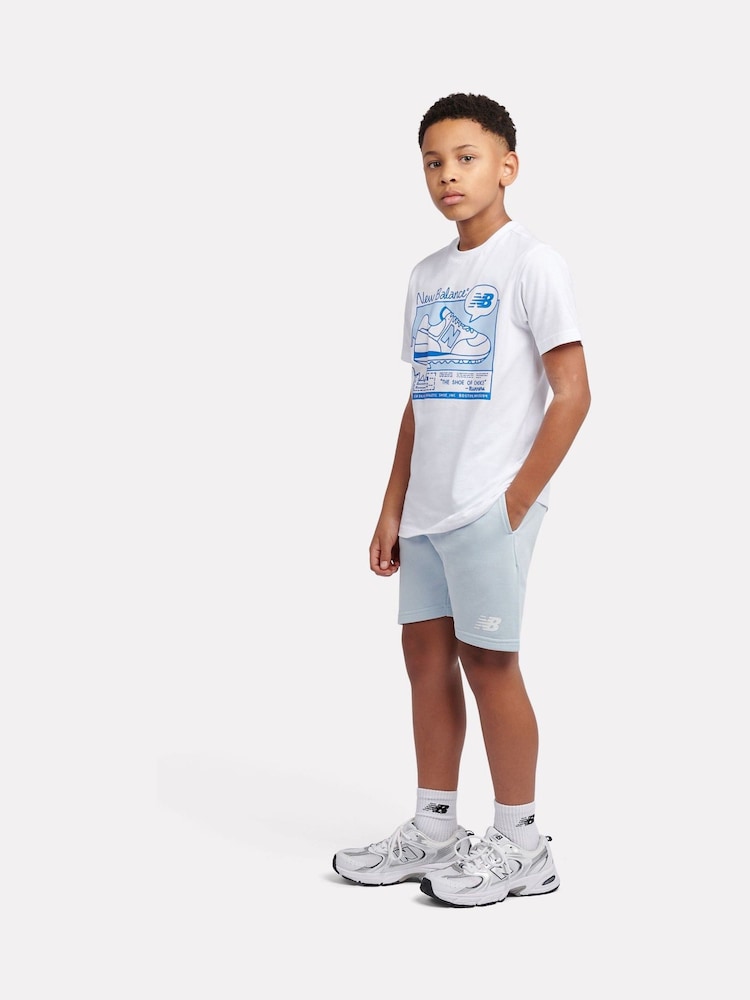 New Balance White Greatest Hits Graphic T-Shirt & Shorts Set - Image 2 of 6