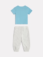 New Balance Blue Colourblock T-Shirt & Joggers Set - Image 2 of 6