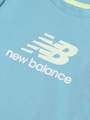 New Balance Blue Colourblock T-Shirt & Joggers Set - Image 4 of 6