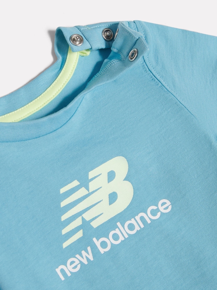 New Balance Blue Colourblock T-Shirt & Joggers Set - Image 6 of 6