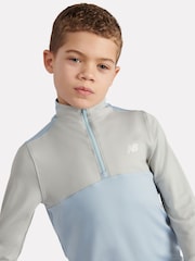 New Balance Grey Contrast Panel 1/4 Zip Funnel Top - Image 4 of 8