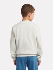 Bluză cu guler rotund din material plușat franțuzesc cu model grafic New Balance Players - Imaginea 3 din 8