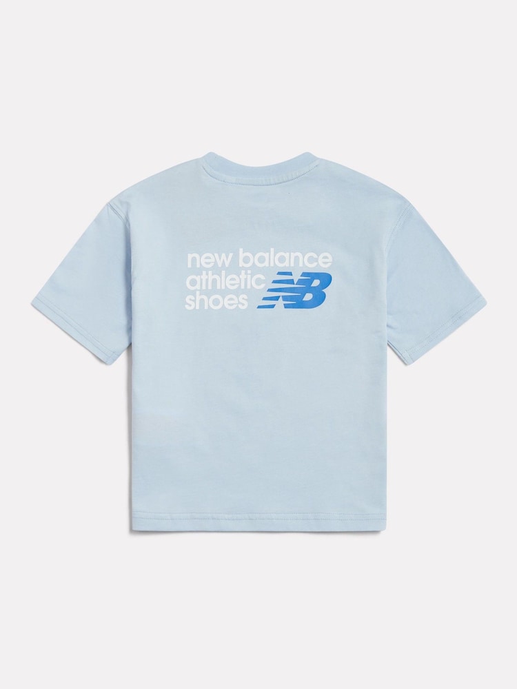 New Balance Blue Athletic Shoes Graphic T-Shirt - Image 2 of 4