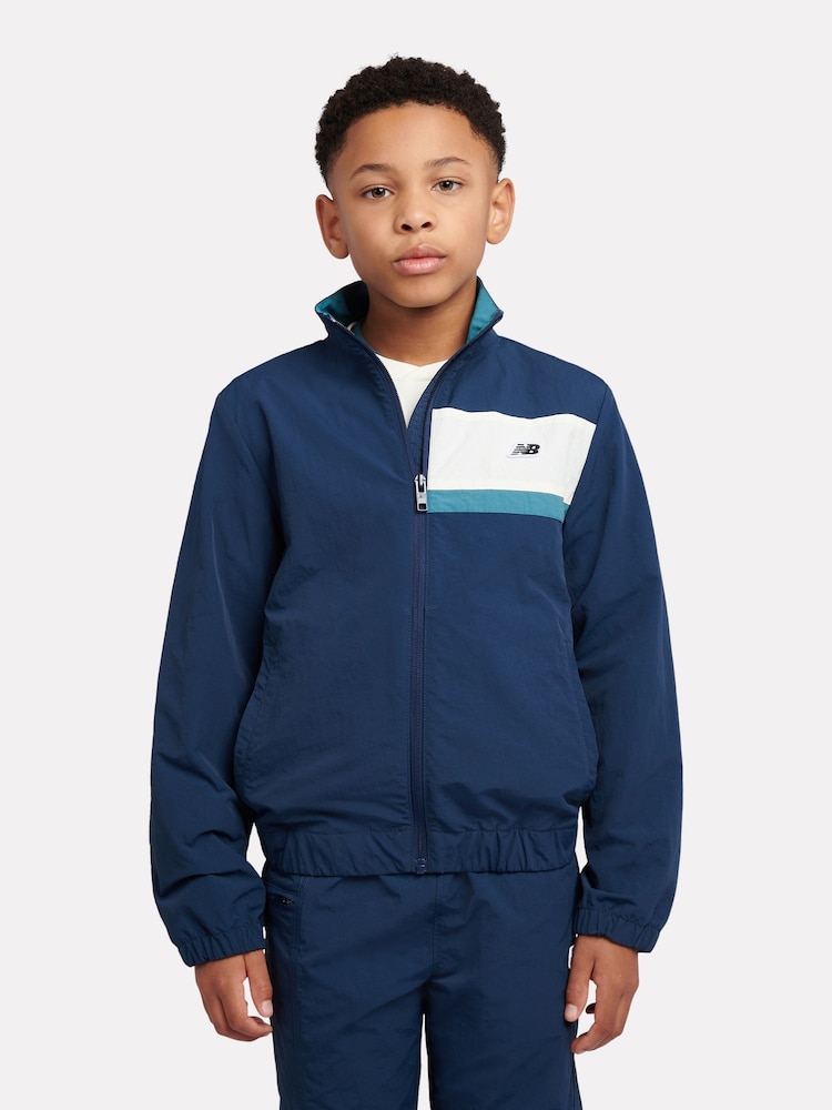 New Balance Blue Premium Panelled Track Jacket - Image 1 of 10