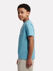 New Balance Blue Jersey Stacked Logo T-Shirt - Image 6 of 9