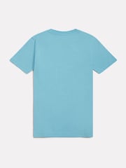 New Balance Blue Jersey Stacked Logo T-Shirt - Image 8 of 9