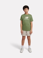 Πράσινο - Κοντομάνικο μπλουζάκι New Balance με λογότυπο Stacked - Εικόνα 5 από 8