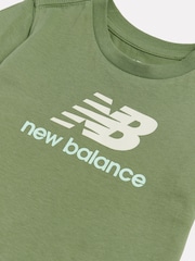 Πράσινο - Κοντομάνικο μπλουζάκι New Balance με λογότυπο Stacked - Εικόνα 8 από 8