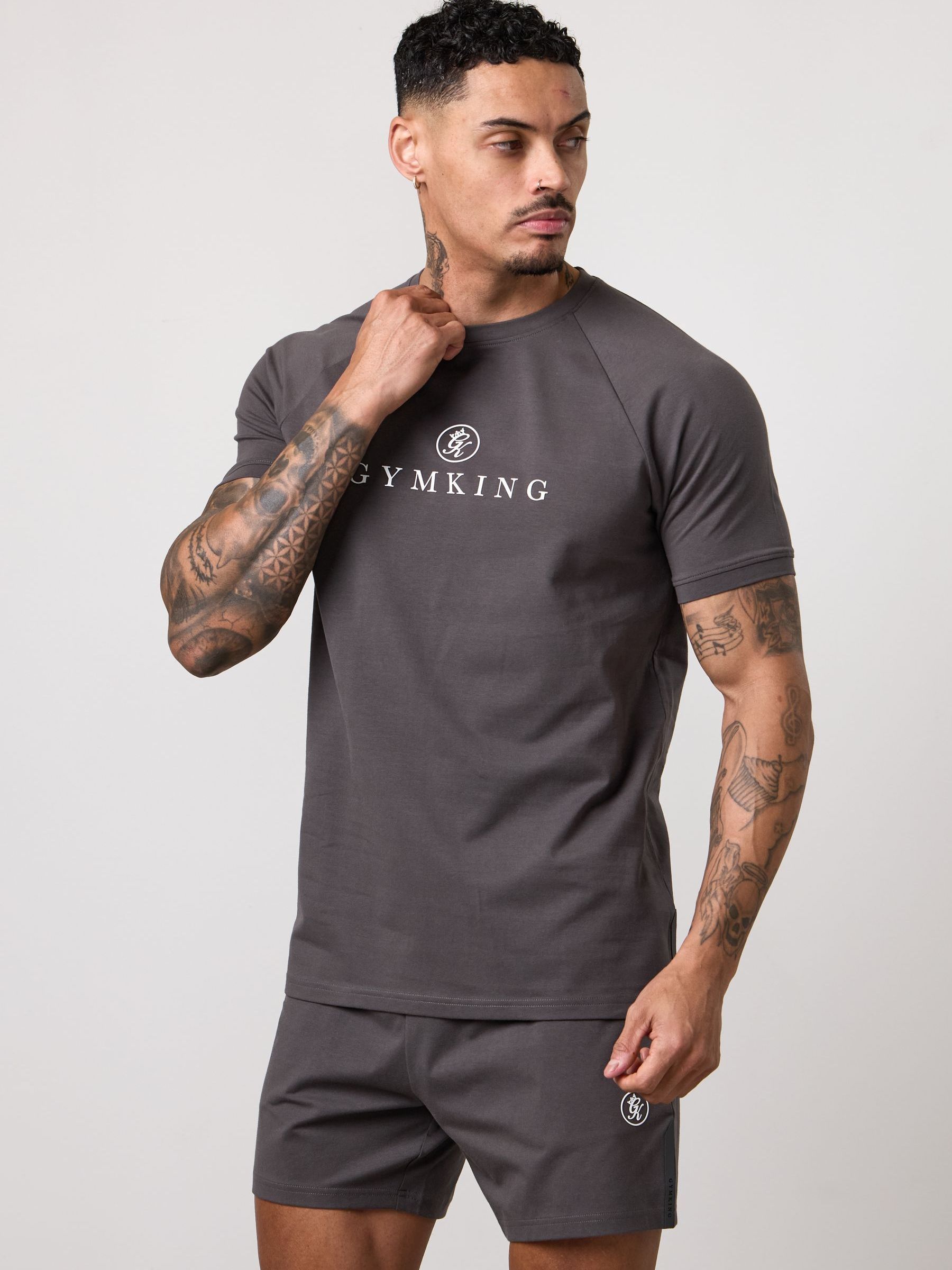 Gym King Men's Grey Pro Jersey T-Shirt