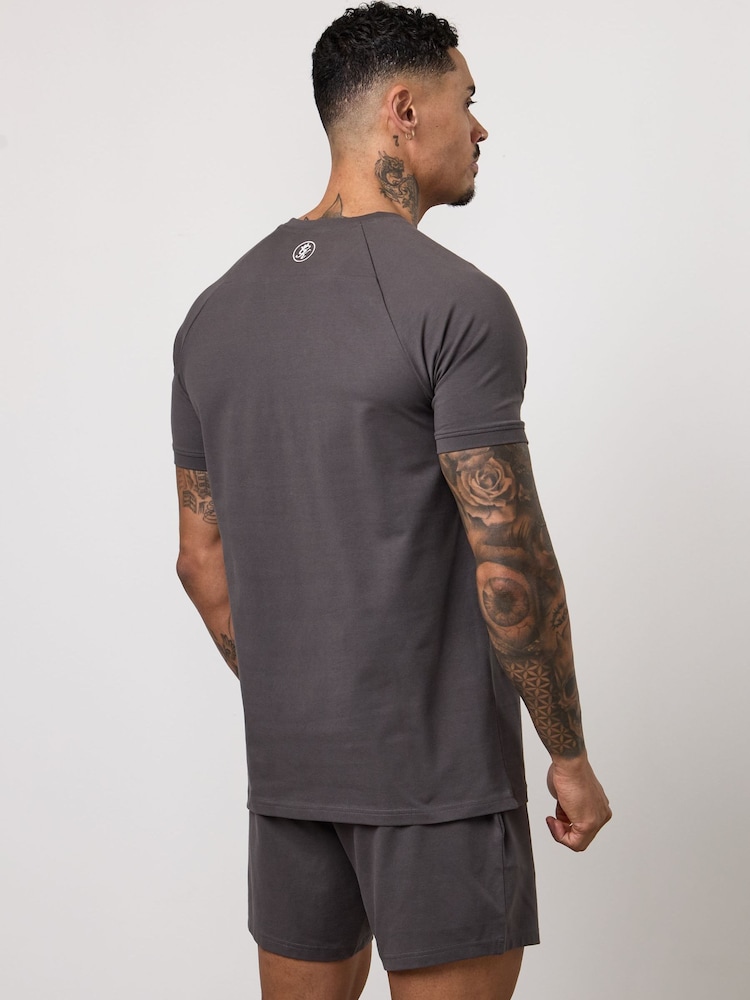 Gym King Grey Pro Logo T-Shirt - Image 2 of 3 Gym King Grey Pro Logo T-Shirt - Image 2 of 3