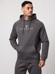 Gym King Grey Pro Logo Hoodie - Image 1 of 4