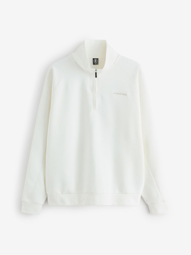 Gym King White 365 Raglan Sleeve Funnel Fleece - Image 1 of 1