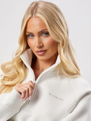 Gym King White 365 Raglan Sleeve Funnel Fleece - Image 4 of 5