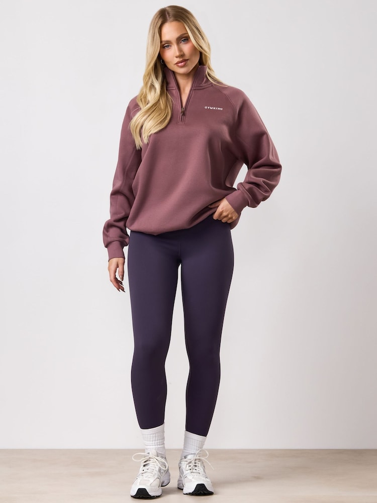 Gym King Purple 365 Raglan Sleeve Funnel Fleece - Image 2 of 3