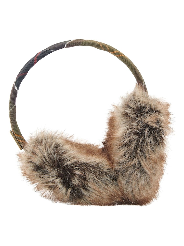 Barbour Brown Barrhill Tartan Ear Muffs - Image 1 of 1