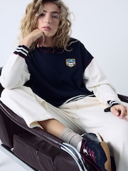 Navy Supersoft Crew Neck Long Sleeve Jumper - Image 4 of 6