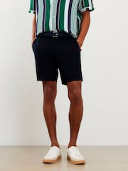 River Island Blue Slim Fit Belted Chino Shorts - Image 1 of 4