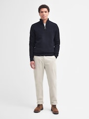 Barbour® Essential Lambswool Half Zip Knitted Jumper - صورة 3 من 6
