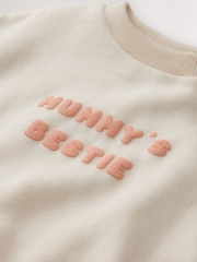 Cream Mummy's Bestie Crew Neck Sweatshirt (3mths-7yrs) - Image 3 of 4